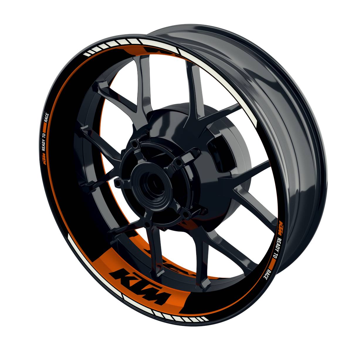 Motorrad Felgenaufkleber 360 Spin - KTM Clean
