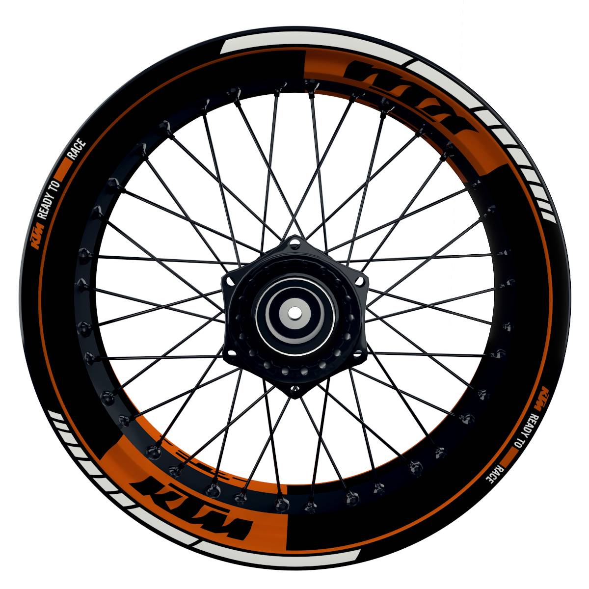 Motorrad Felgenaufkleber 360 Spin - KTM Clean