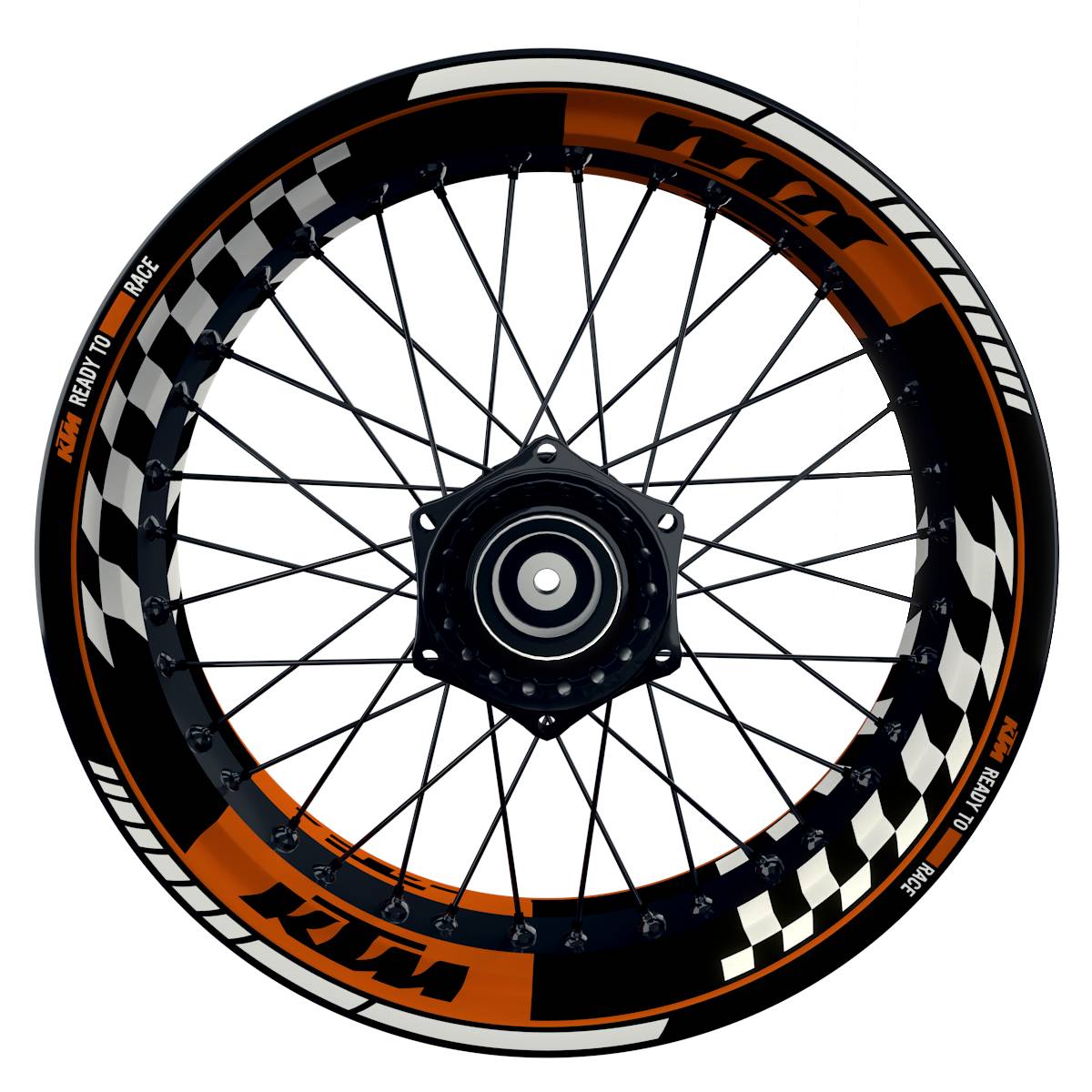 Motorrad Felgenaufkleber 360 Spin - KTM Grid