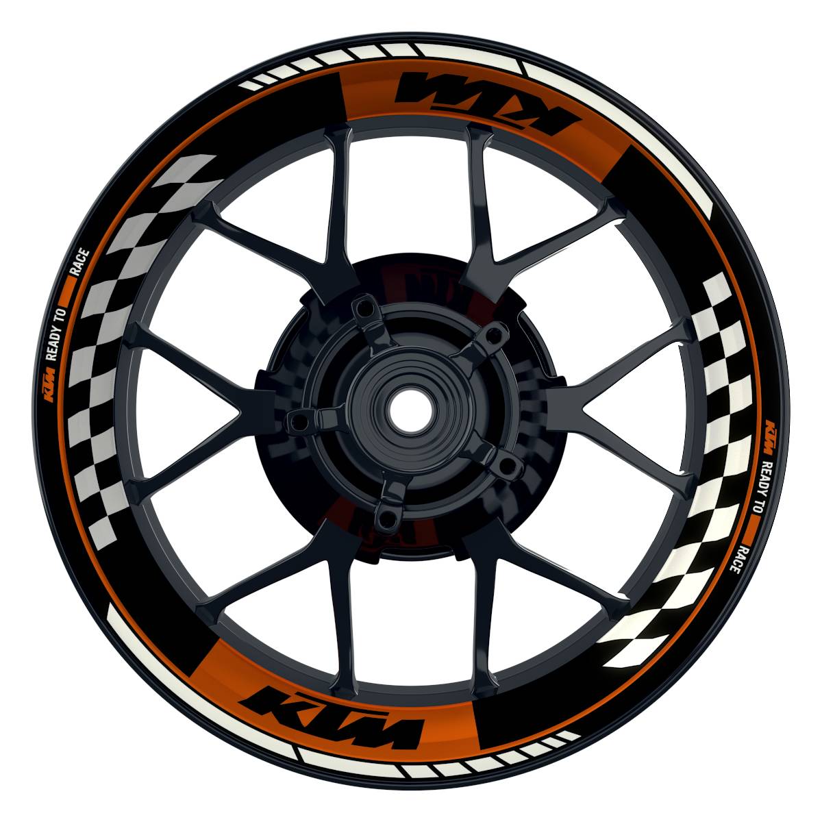 Motorrad Felgenaufkleber 360 Spin - KTM Grid