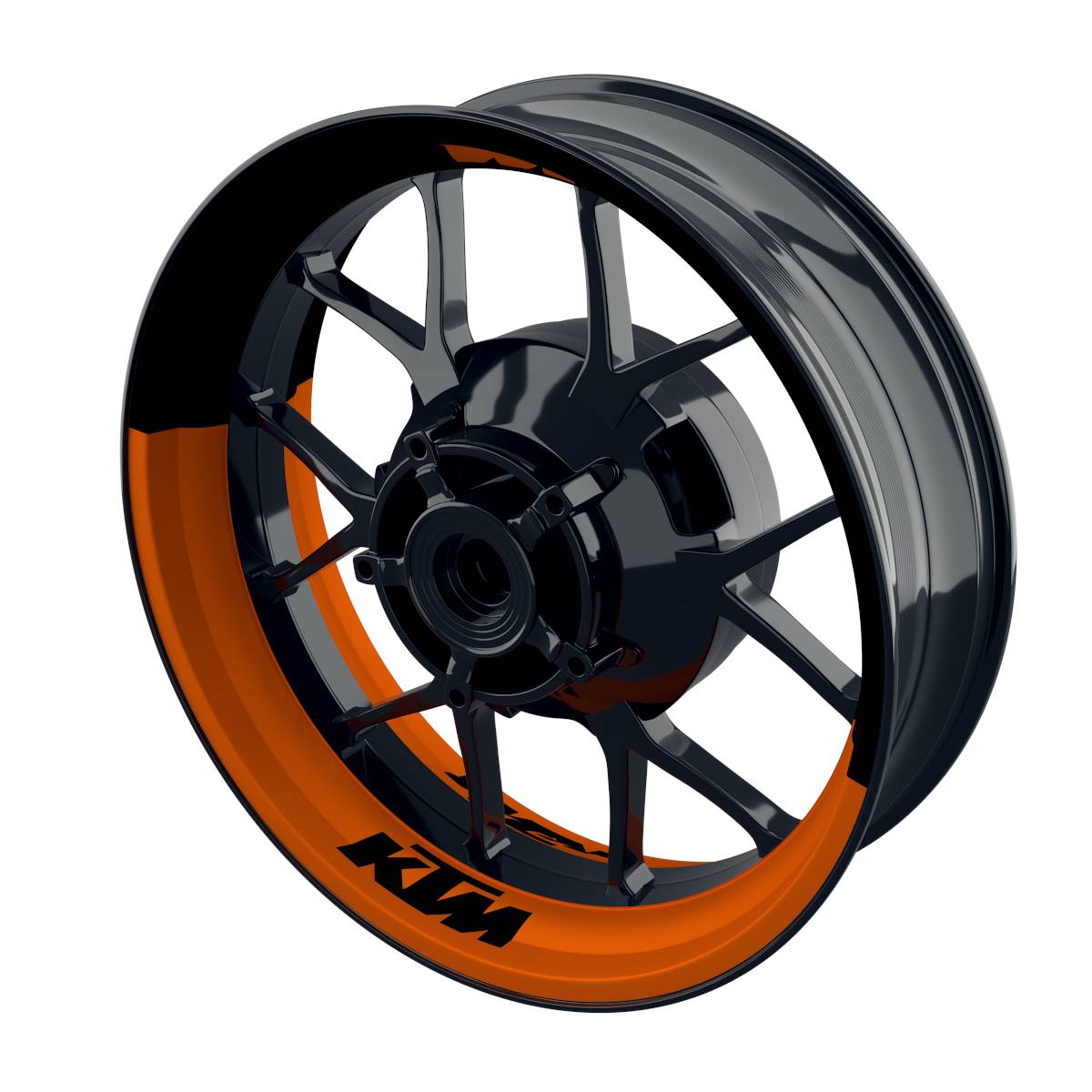 Motorrad Felgenaufkleber 360 Spin - KTM Halb halb