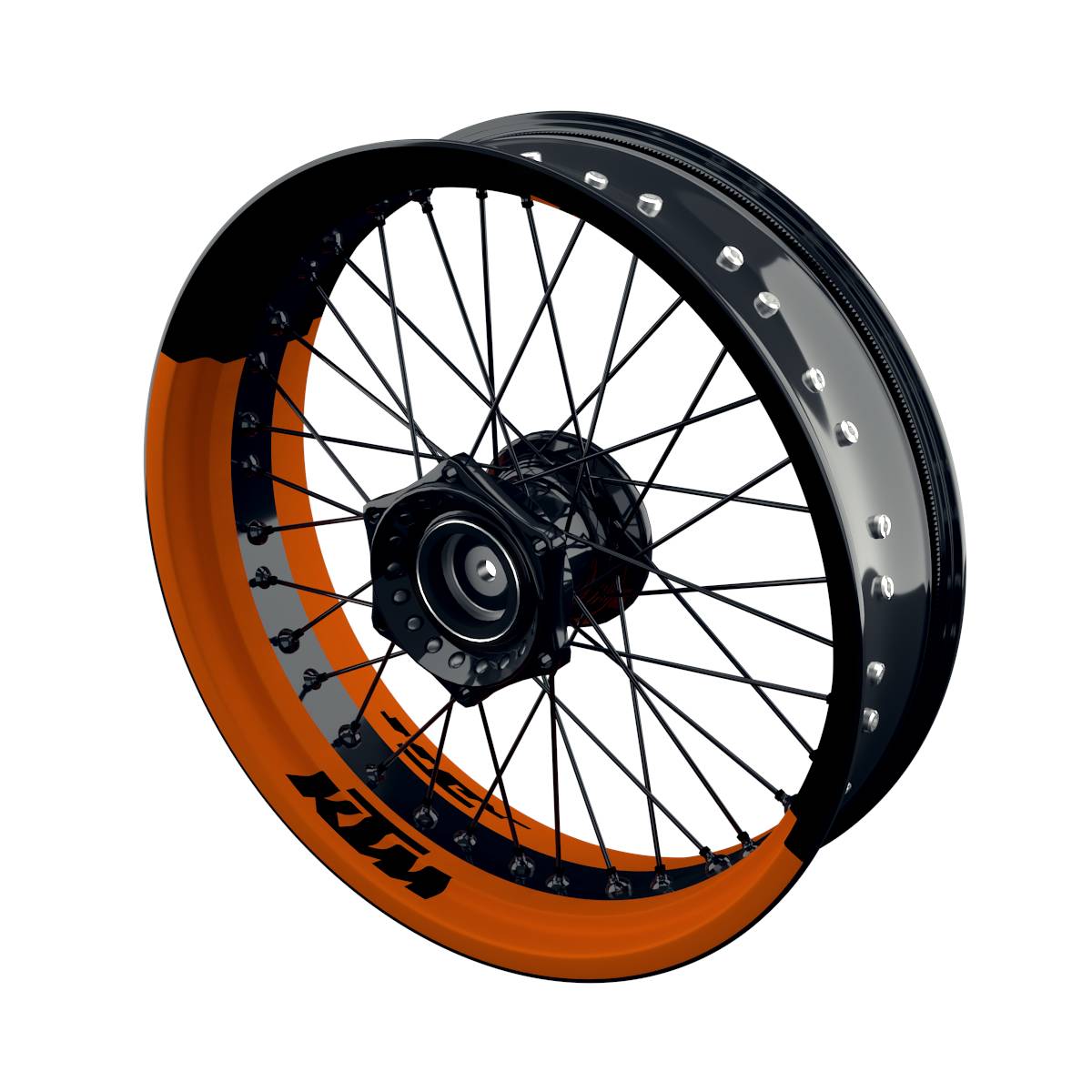 Motorrad Felgenaufkleber 360 Spin - KTM Halb halb