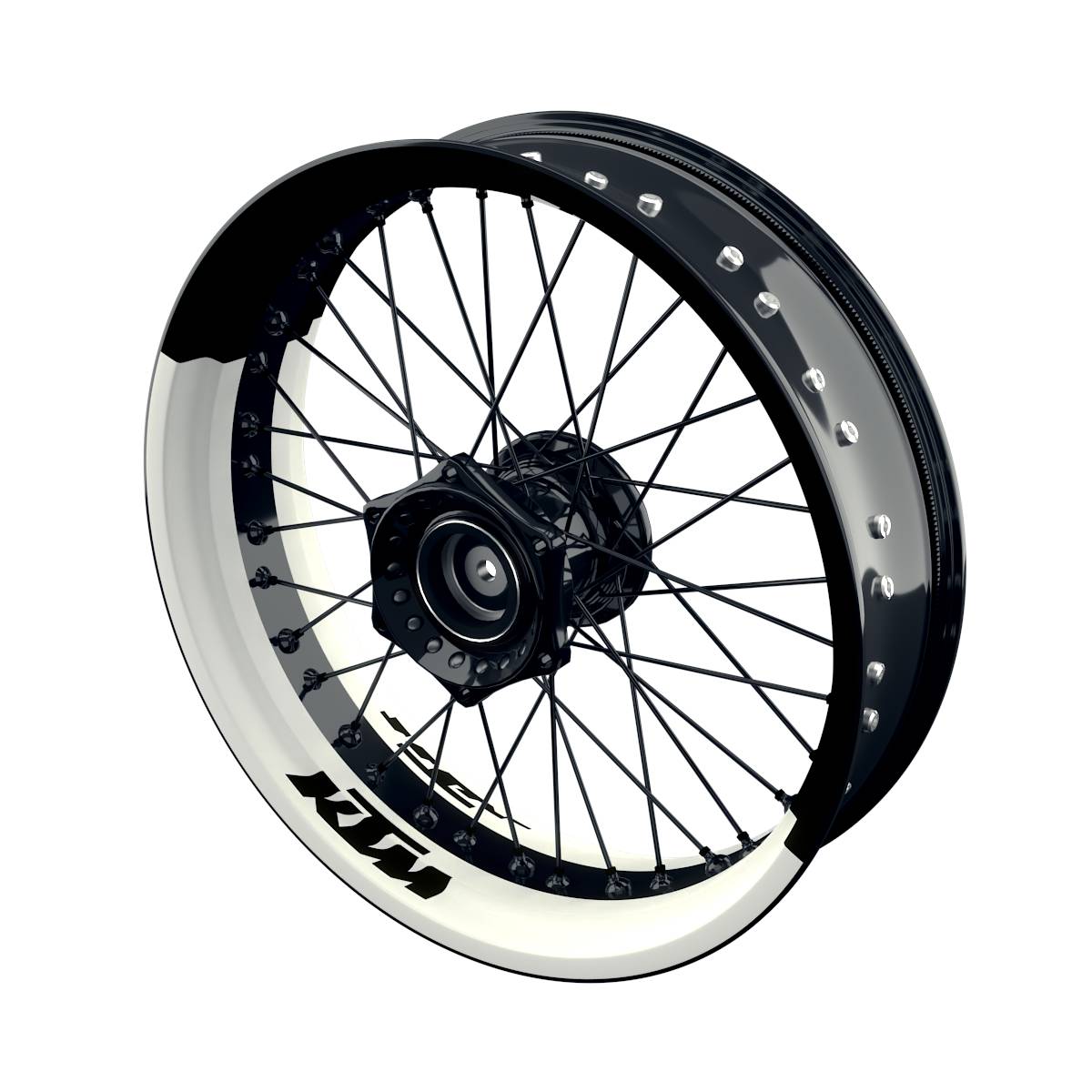 Motorrad Felgenaufkleber 360 Spin - KTM Halb halb