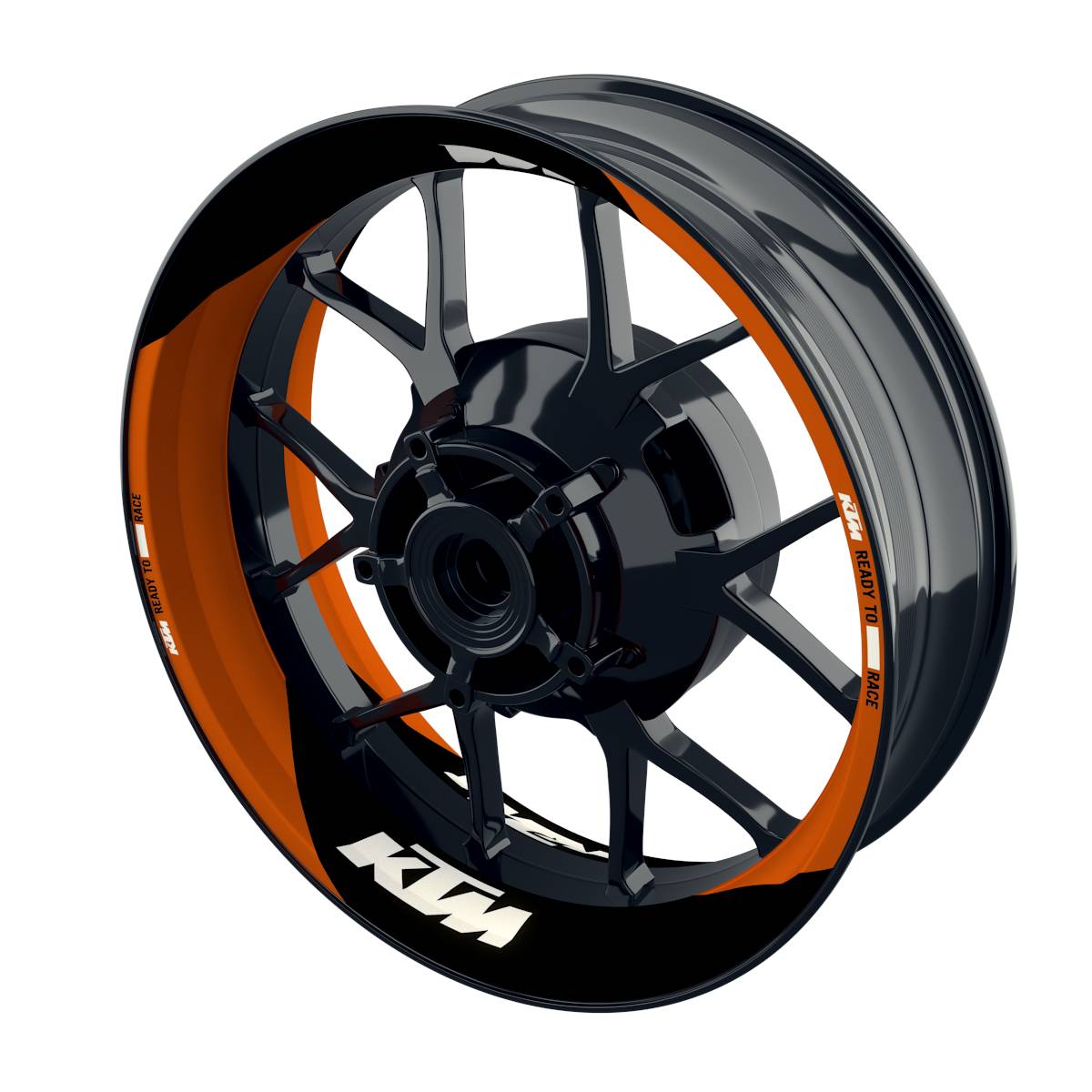 Motorrad Felgenaufkleber 360 Spin - KTM Saber