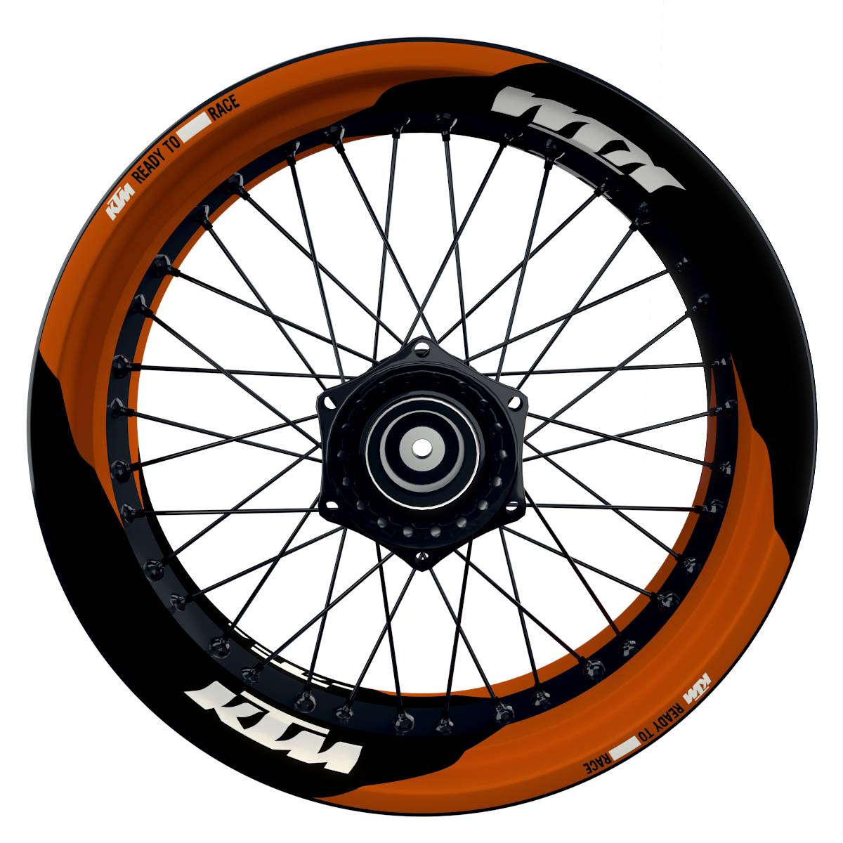 Motorrad Felgenaufkleber 360 Spin - KTM Saber
