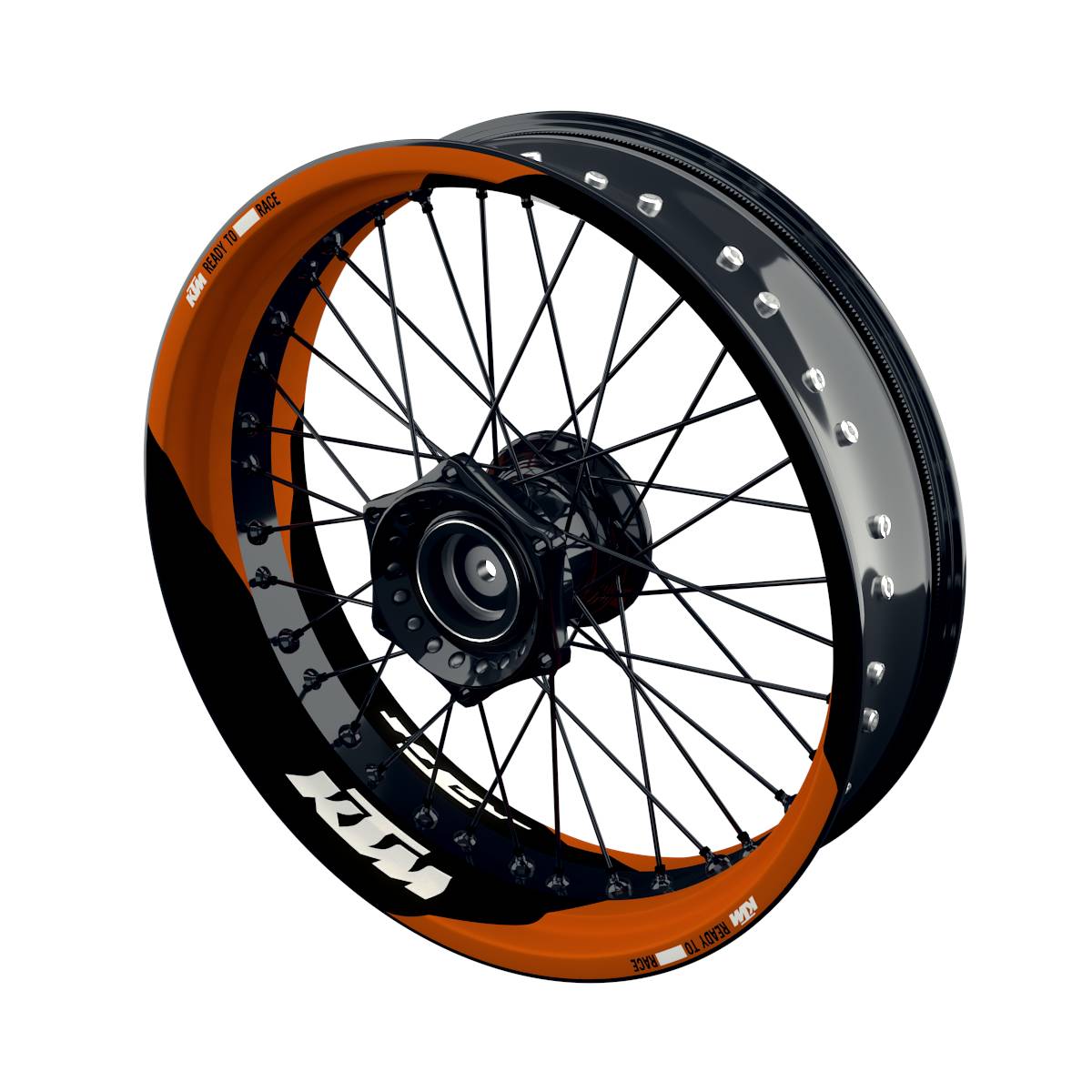 Motorrad Felgenaufkleber 360 Spin - KTM Saber
