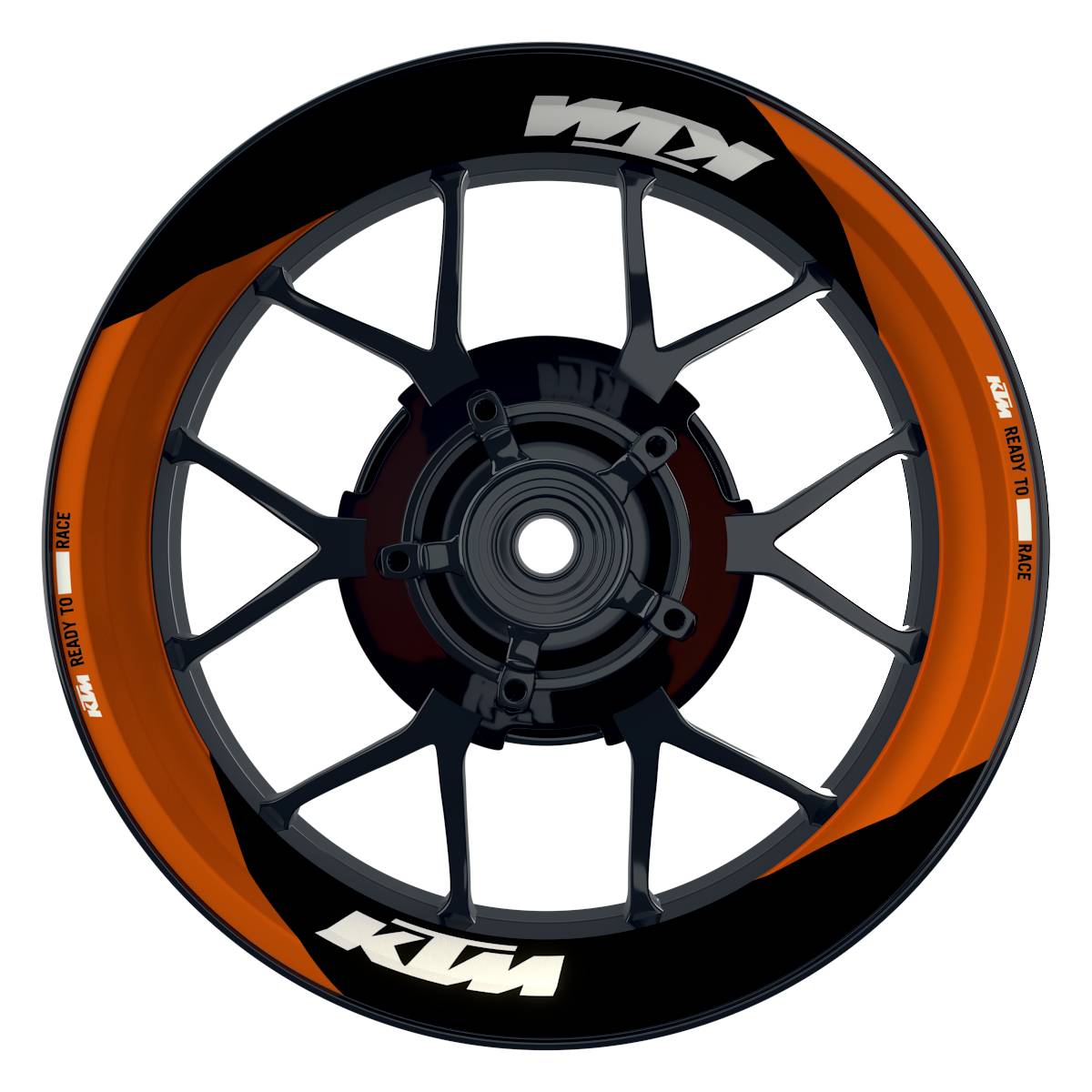 Motorrad Felgenaufkleber 360 Spin - KTM Saber
