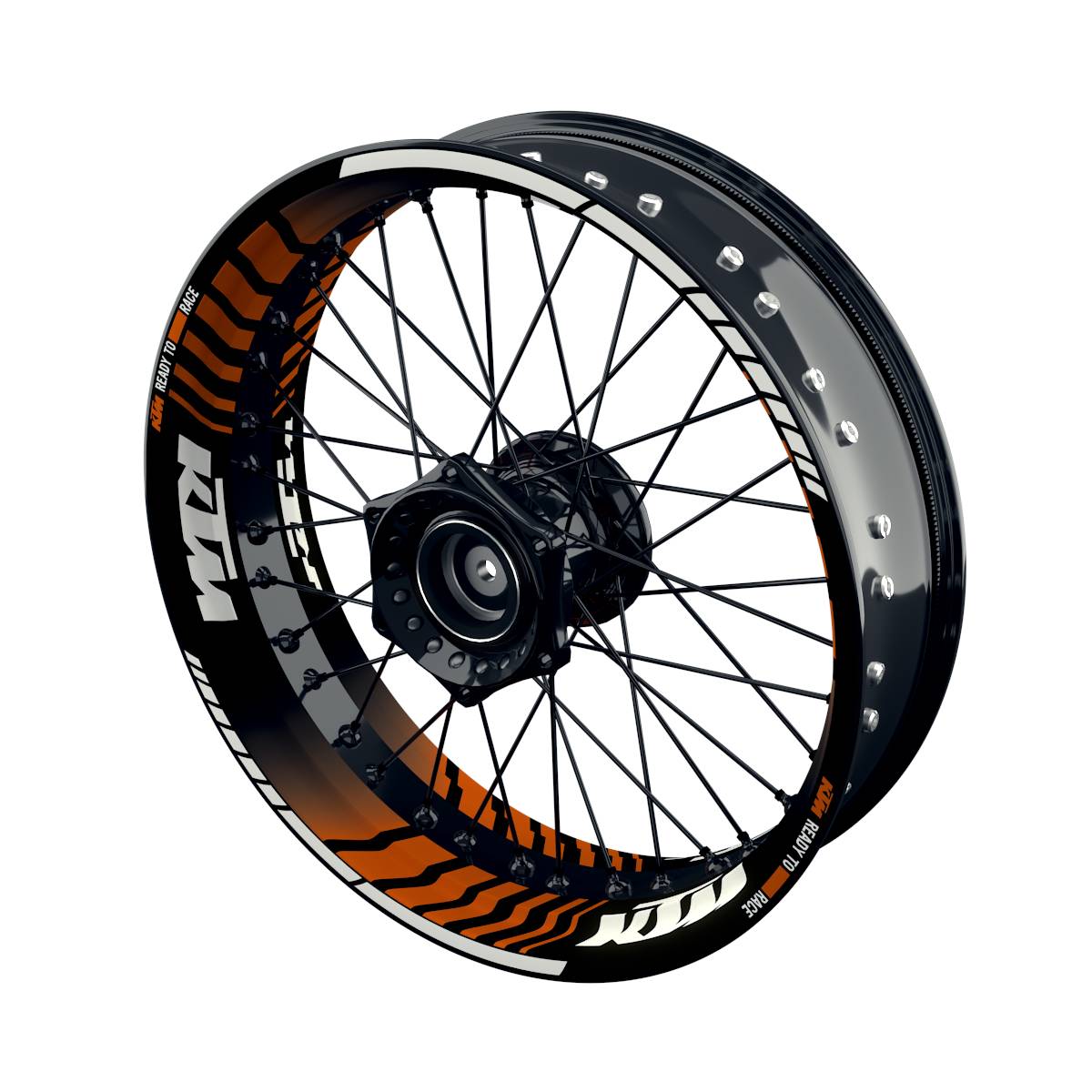 Motorrad Felgenaufkleber 360 Spin - KTM Techno