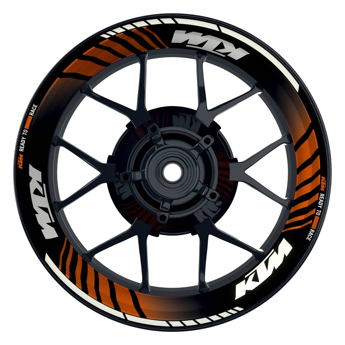 Motorrad Felgenaufkleber 360 Spin - KTM Techno