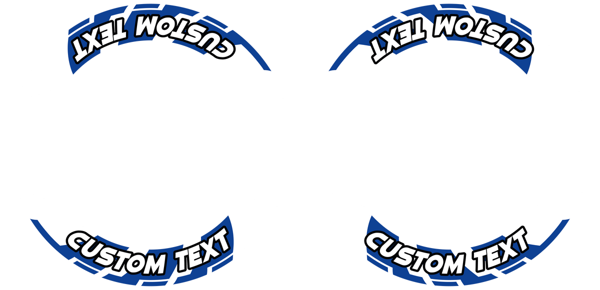 Individuelle Felgenaufkleber "Chainsaw" Premium geteilt Wheelsticker blau