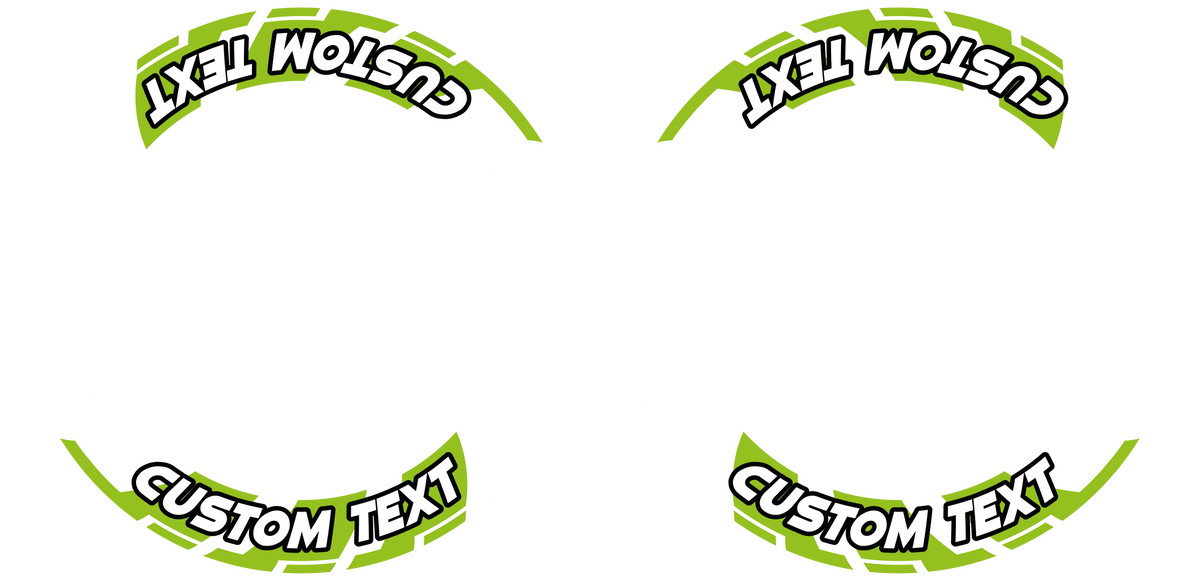 Individuelle Felgenaufkleber "Chainsaw" Premium geteilt Wheelsticker grün
