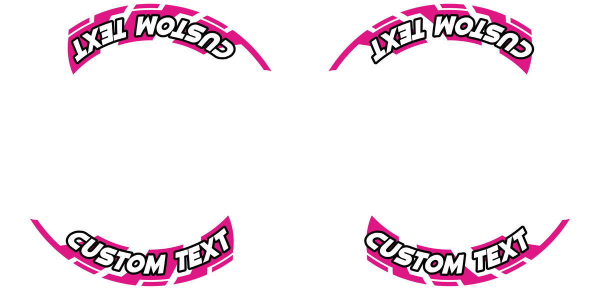 Individuelle Felgenaufkleber "Chainsaw" Premium geteilt Wheelsticker pink