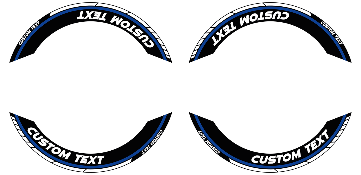 Individuelle Felgenaufkleber "Clean" Premium geteilt Wheelsticker blau
