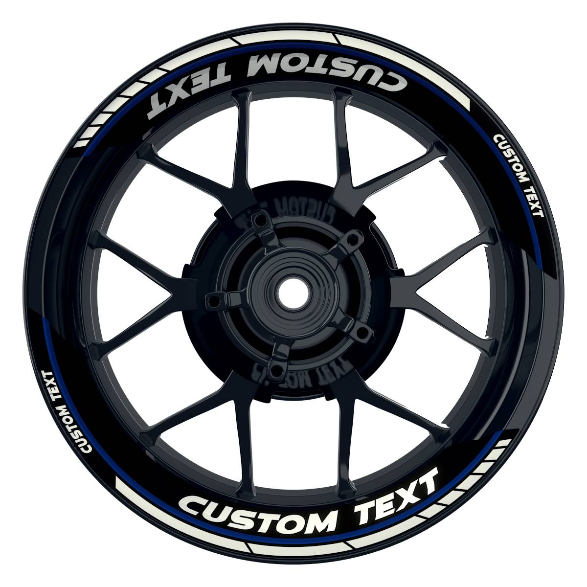 Individuelle Felgenaufkleber "Clean" Premium geteilt Wheelsticker blau