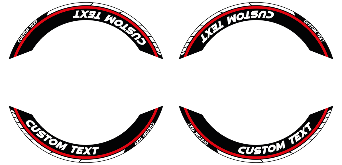 Individuelle Felgenaufkleber "Clean" Premium geteilt Wheelsticker rot