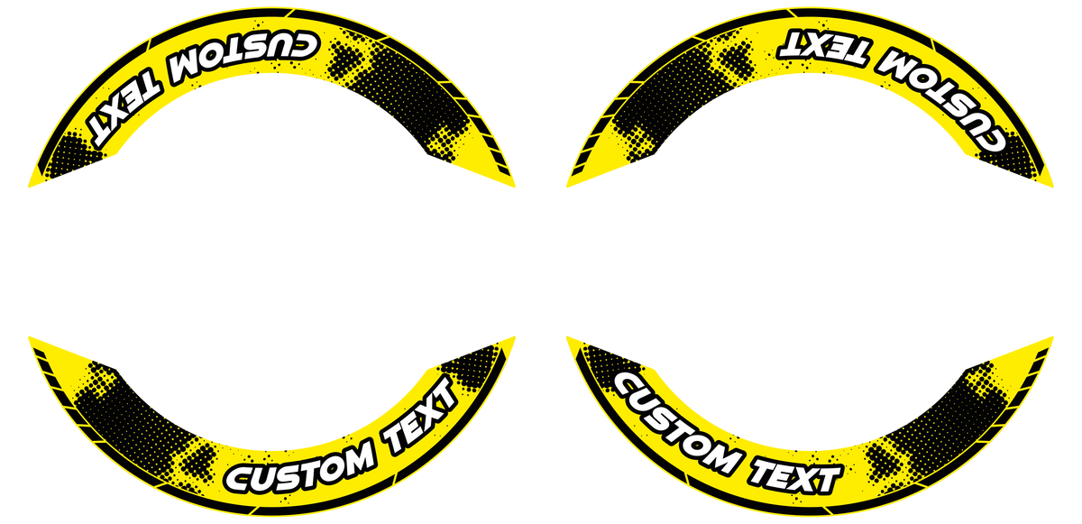 Individuelle Felgenaufkleber "Dots" Premium geteilt Wheelsticker gelb