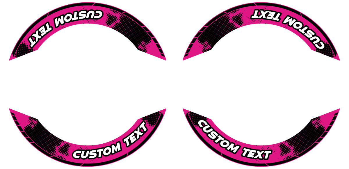 Individuelle Felgenaufkleber "Dots" Premium geteilt Wheelsticker pink