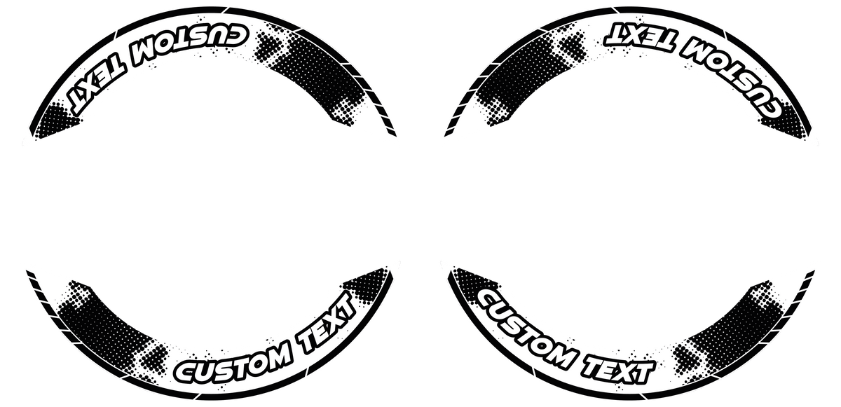 Individuelle Felgenaufkleber "Dots" Premium geteilt Wheelsticker schwarz