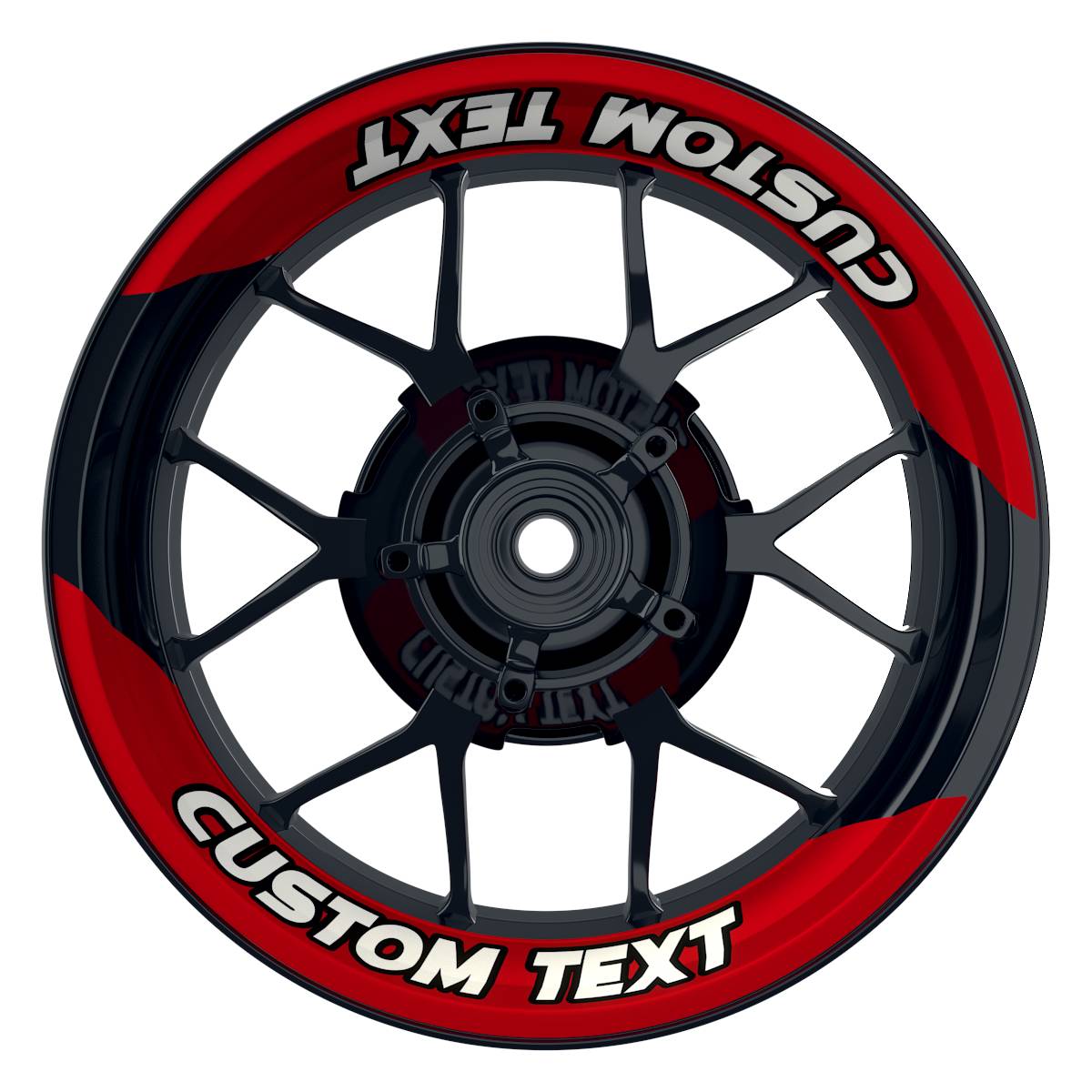 Individuelle Felgenaufkleber "Einfarbig" Premium geteilt Wheelsticker rot