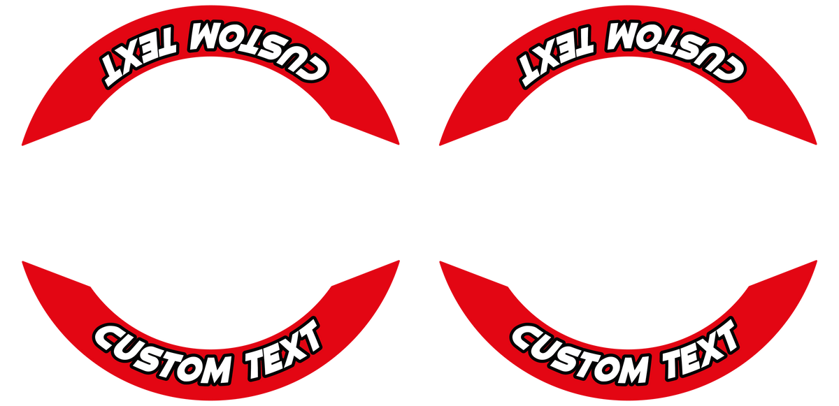 Individuelle Felgenaufkleber "Einfarbig" Premium geteilt Wheelsticker rot