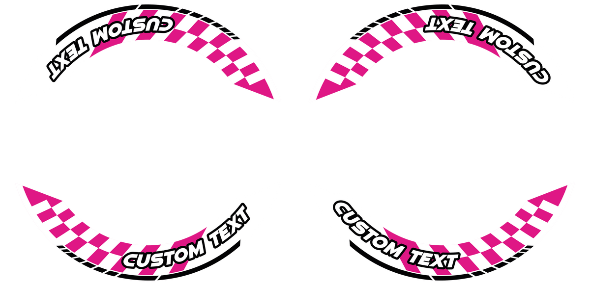 Individuelle Felgenaufkleber "GRID1 V1" Premium geteilt Wheelsticker pink