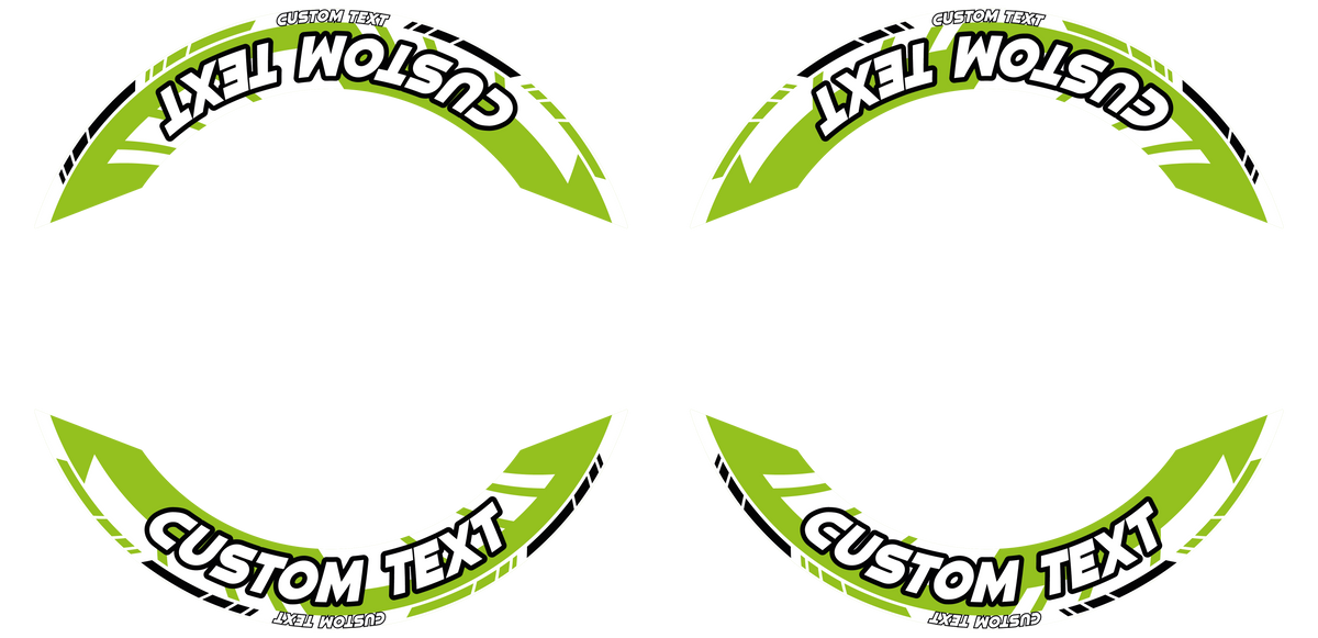 Individuelle Felgenaufkleber "GRID2 V1" Premium geteilt Wheelsticker grün