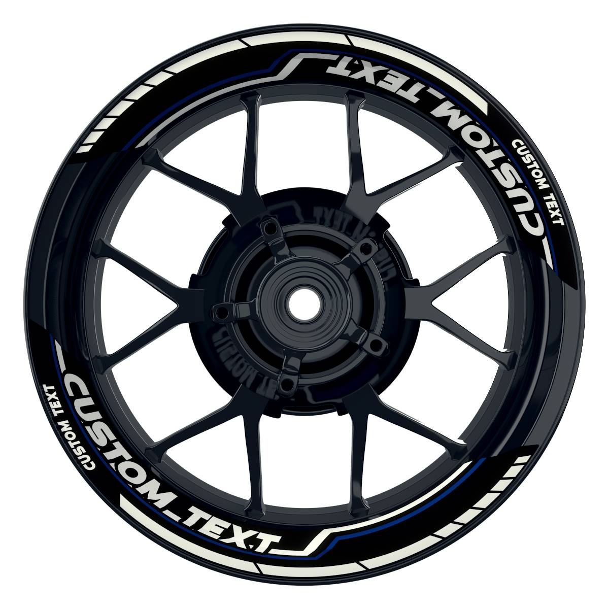 Individuelle Felgenaufkleber "Lightning" Premium geteilt Wheelsticker blau