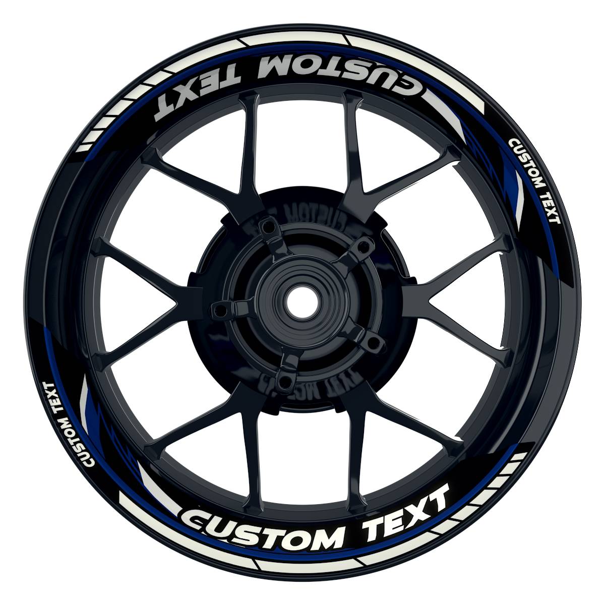 Individuelle Felgenaufkleber "Razor" Premium geteilt Wheelsticker blau