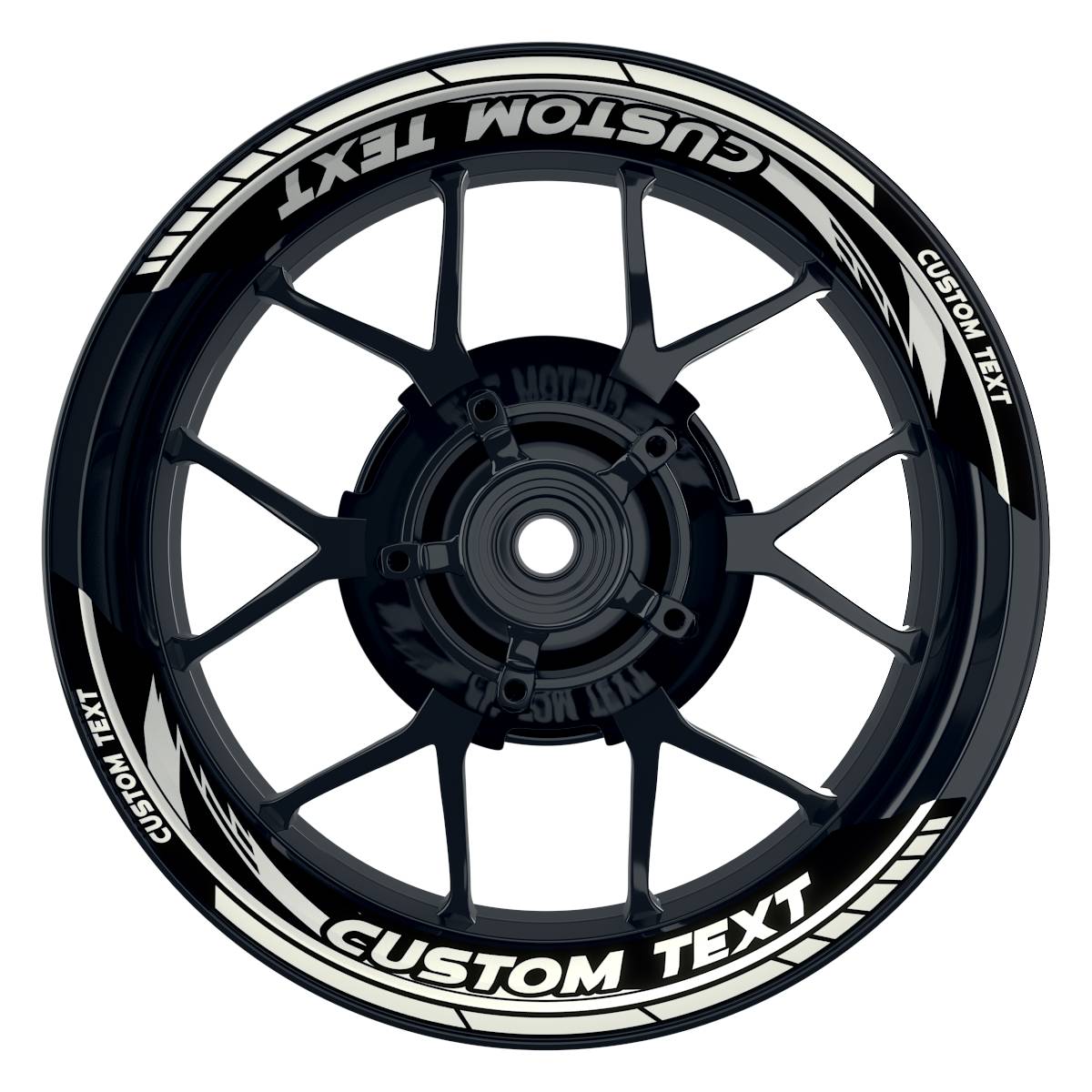 Individuelle Felgenaufkleber "Razor" Premium geteilt Wheelsticker schwarz