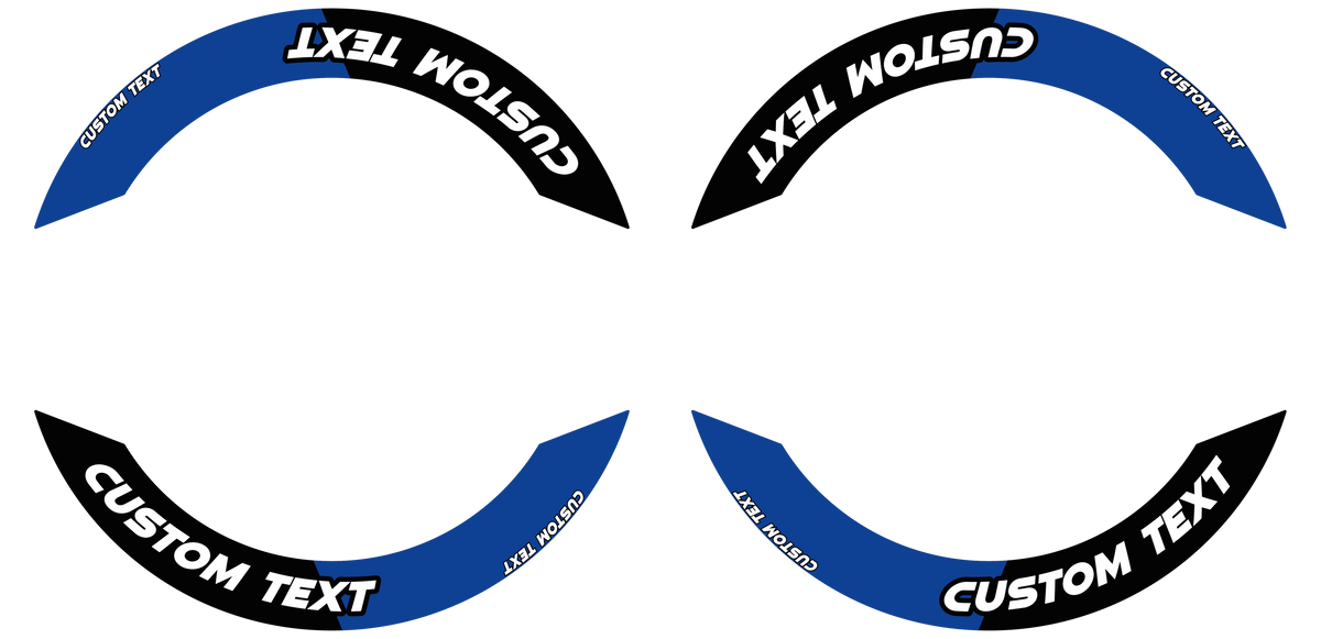 Individuelle Felgenaufkleber "Saber" Premium geteilt Wheelsticker blau