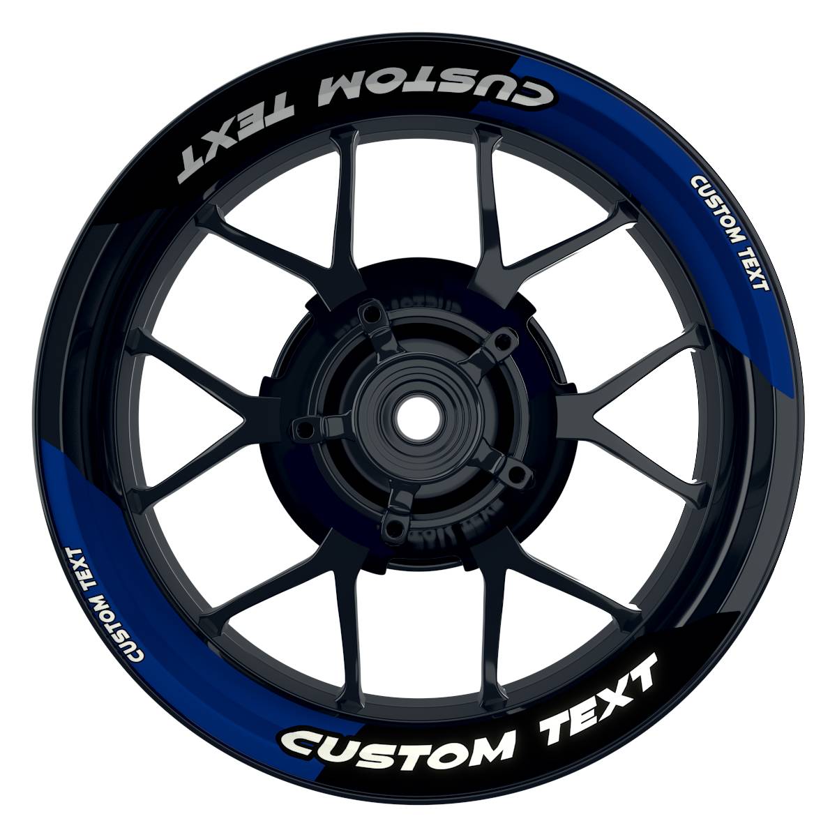 Individuelle Felgenaufkleber "Saber" Premium geteilt Wheelsticker blau