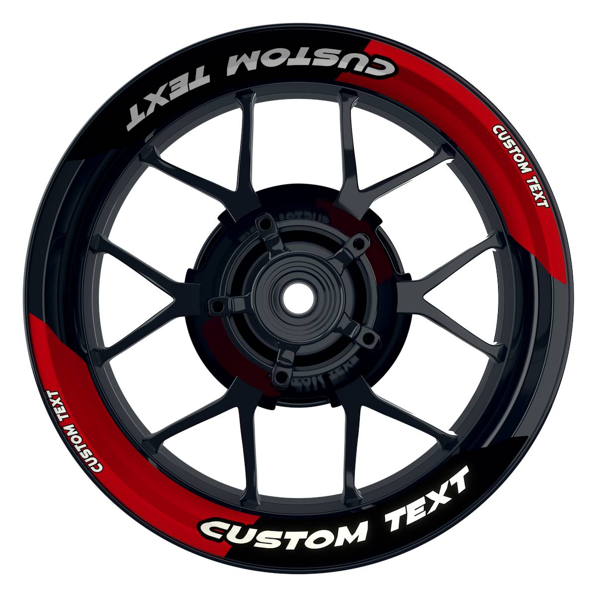 Individuelle Felgenaufkleber "Saber" Premium geteilt Wheelsticker rot