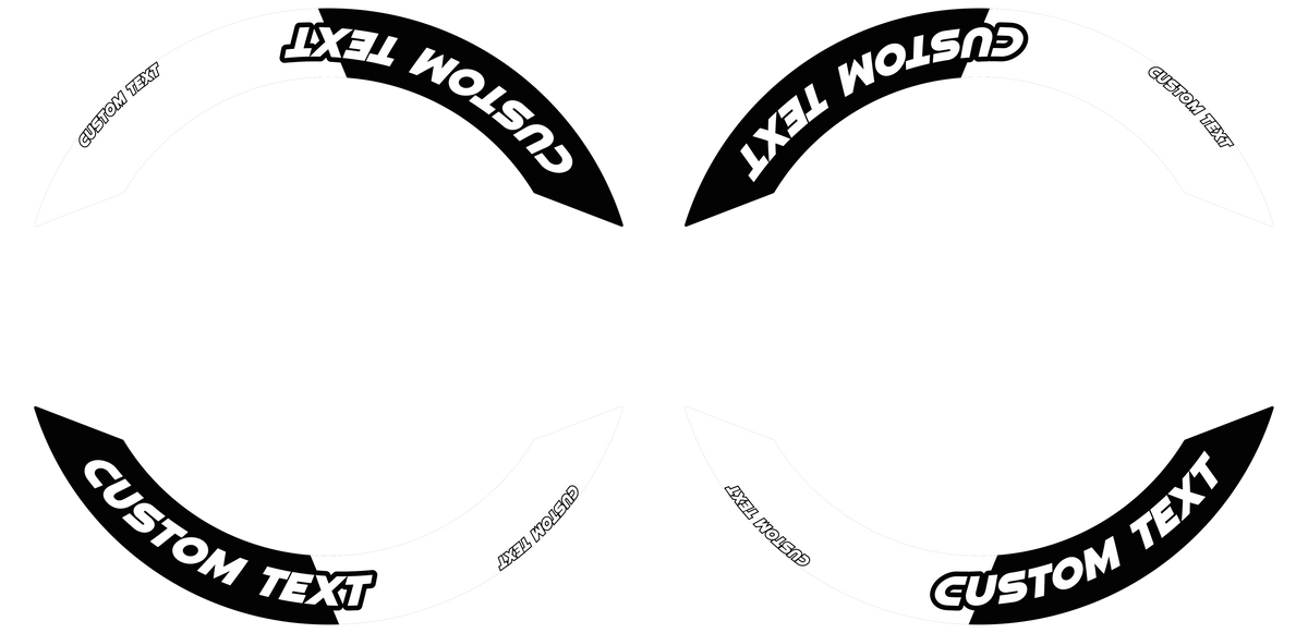 Individuelle Felgenaufkleber "Saber" Premium geteilt Wheelsticker schwarz