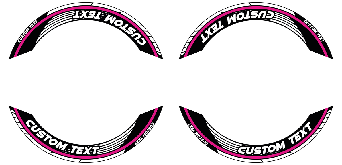 Individuelle Felgenaufkleber "Saw" Premium geteilt Wheelsticker pink