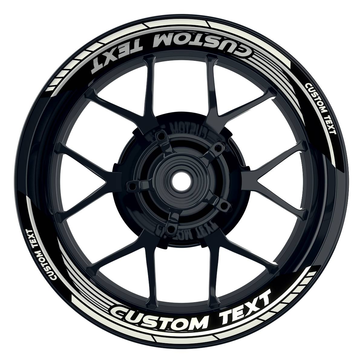 Individuelle Felgenaufkleber "Saw" Premium geteilt Wheelsticker schwarz