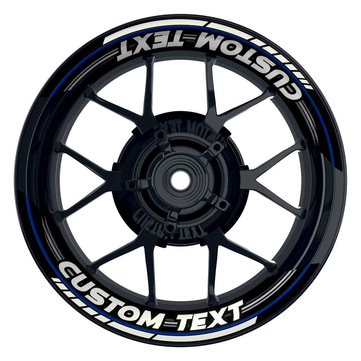 Individuelle Felgenaufkleber "Scratched" Premium geteilt Wheelsticker blau
