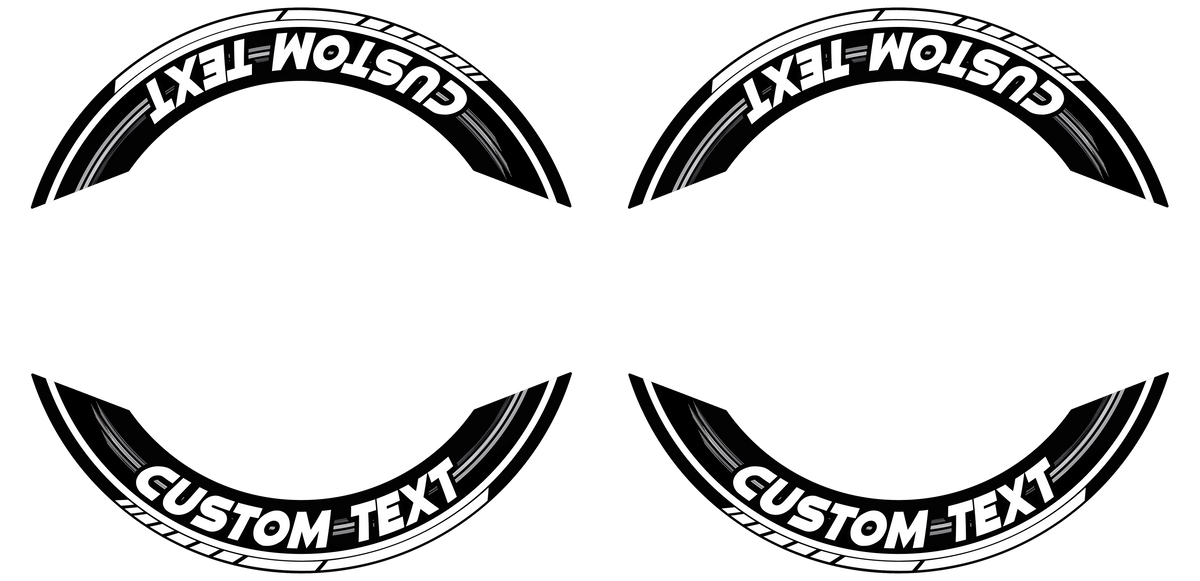 Individuelle Felgenaufkleber "Scratched" Premium geteilt Wheelsticker schwarz