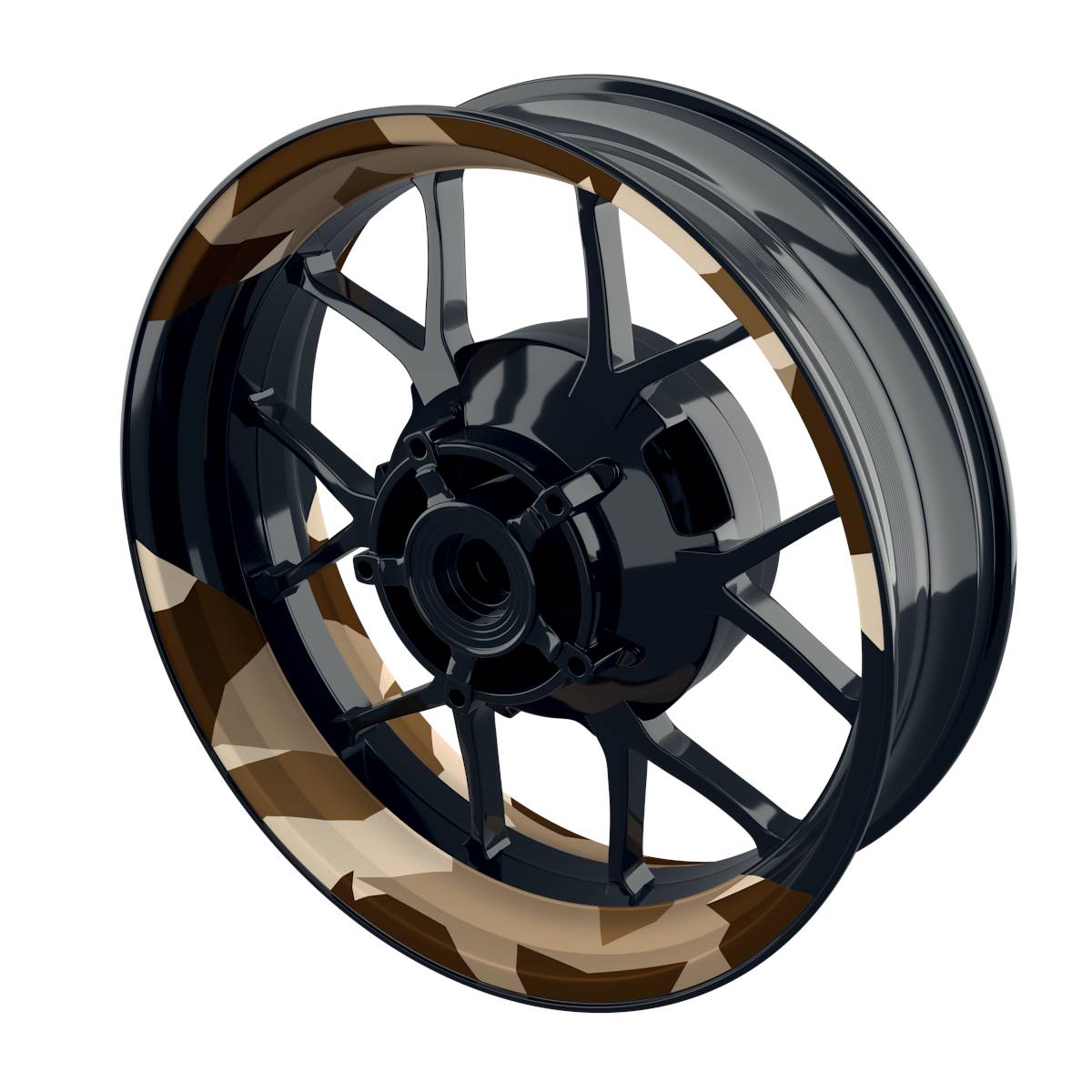 Felgenaufkleber Camouflage Eckig Desert Wheelsticker Premium geteilt keine