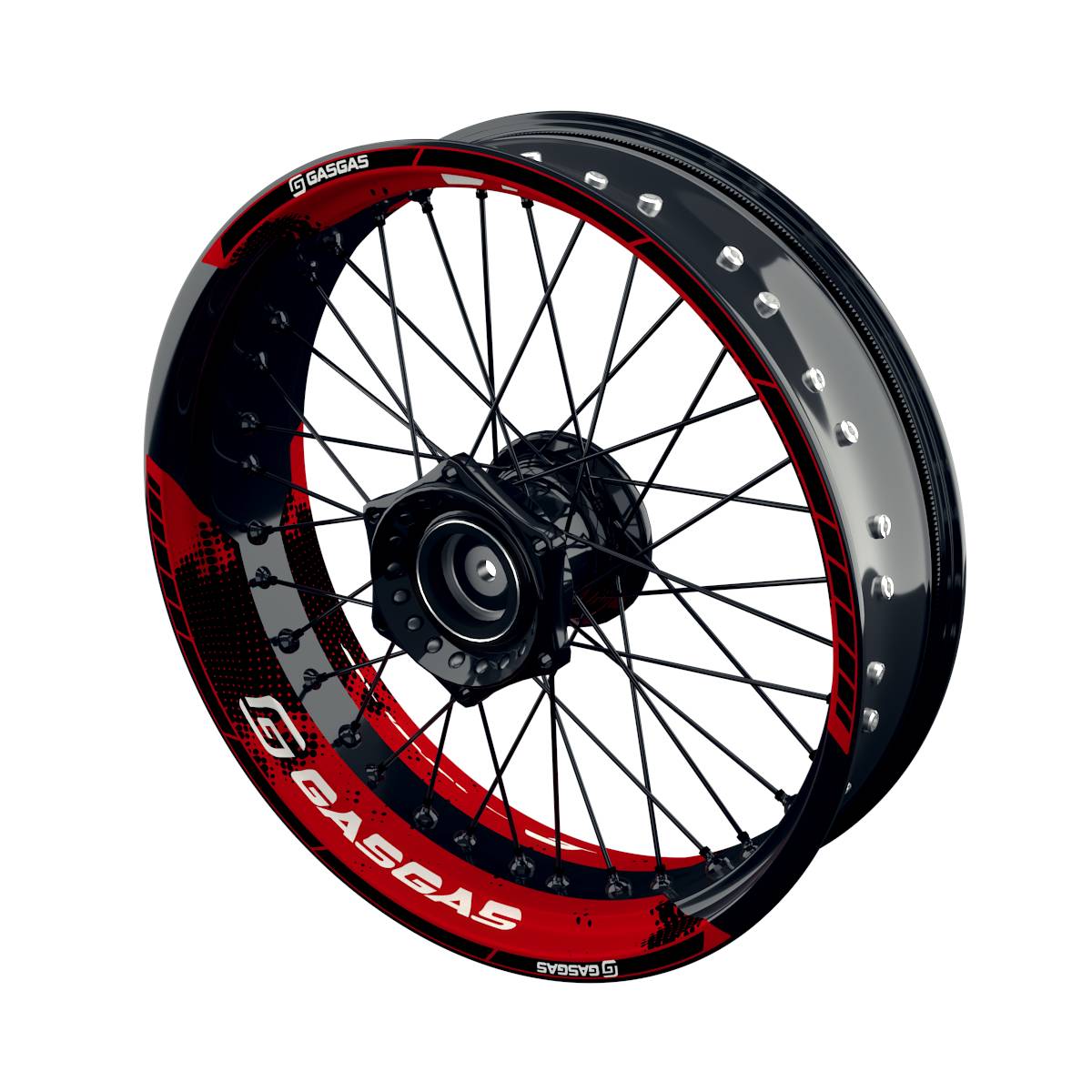 Motorrad Felgenaufkleber Half Spin - GASGAS Dots