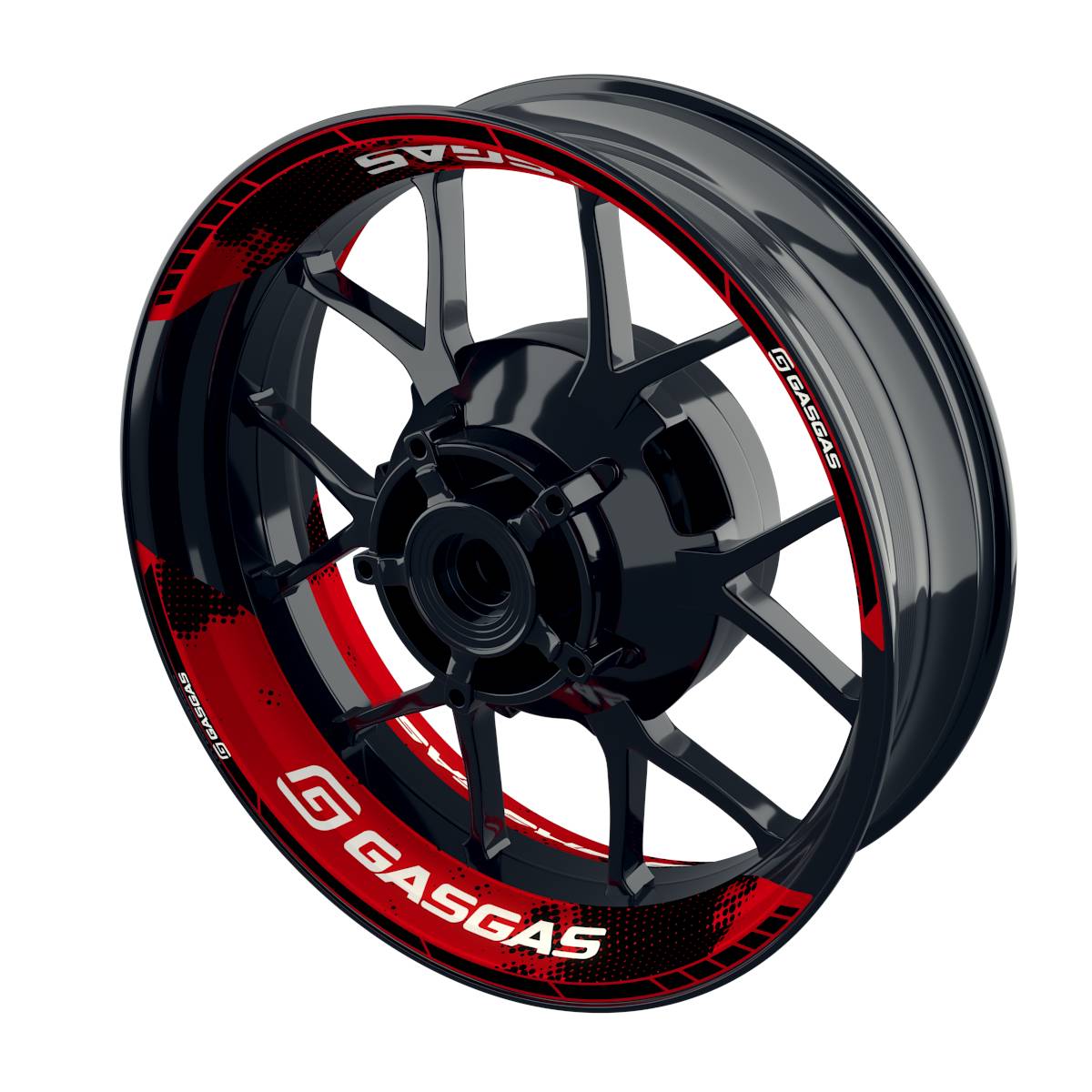 Motorrad Felgenaufkleber Half Spin - GASGAS Dots