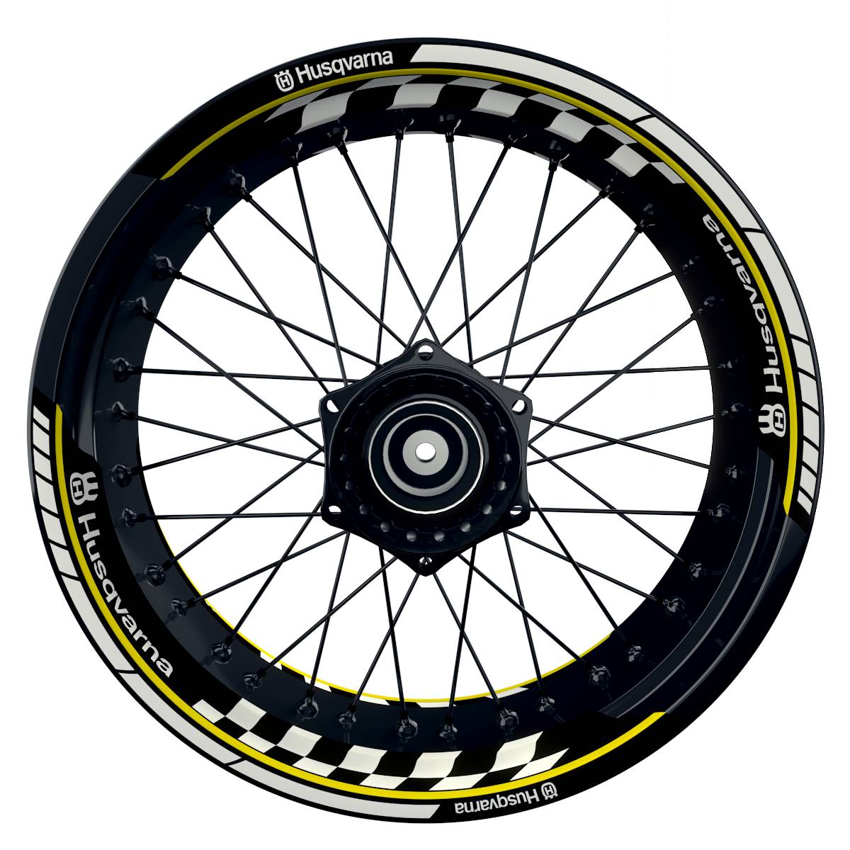 Motorrad Felgenaufkleber Half Spin - Husqvarna GRID