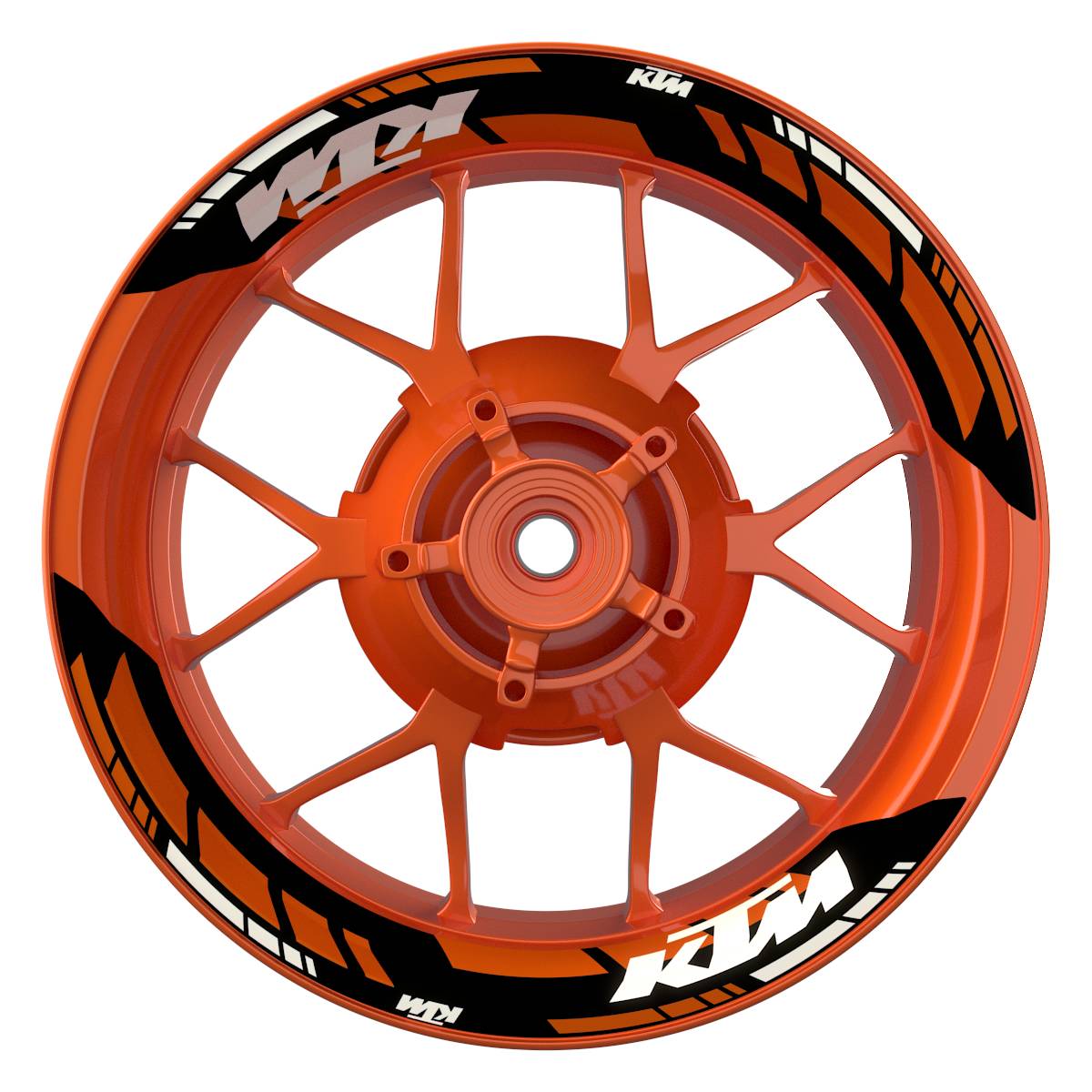 Motorrad Felgenaufkleber Half Spin - KTM GRID2 V1