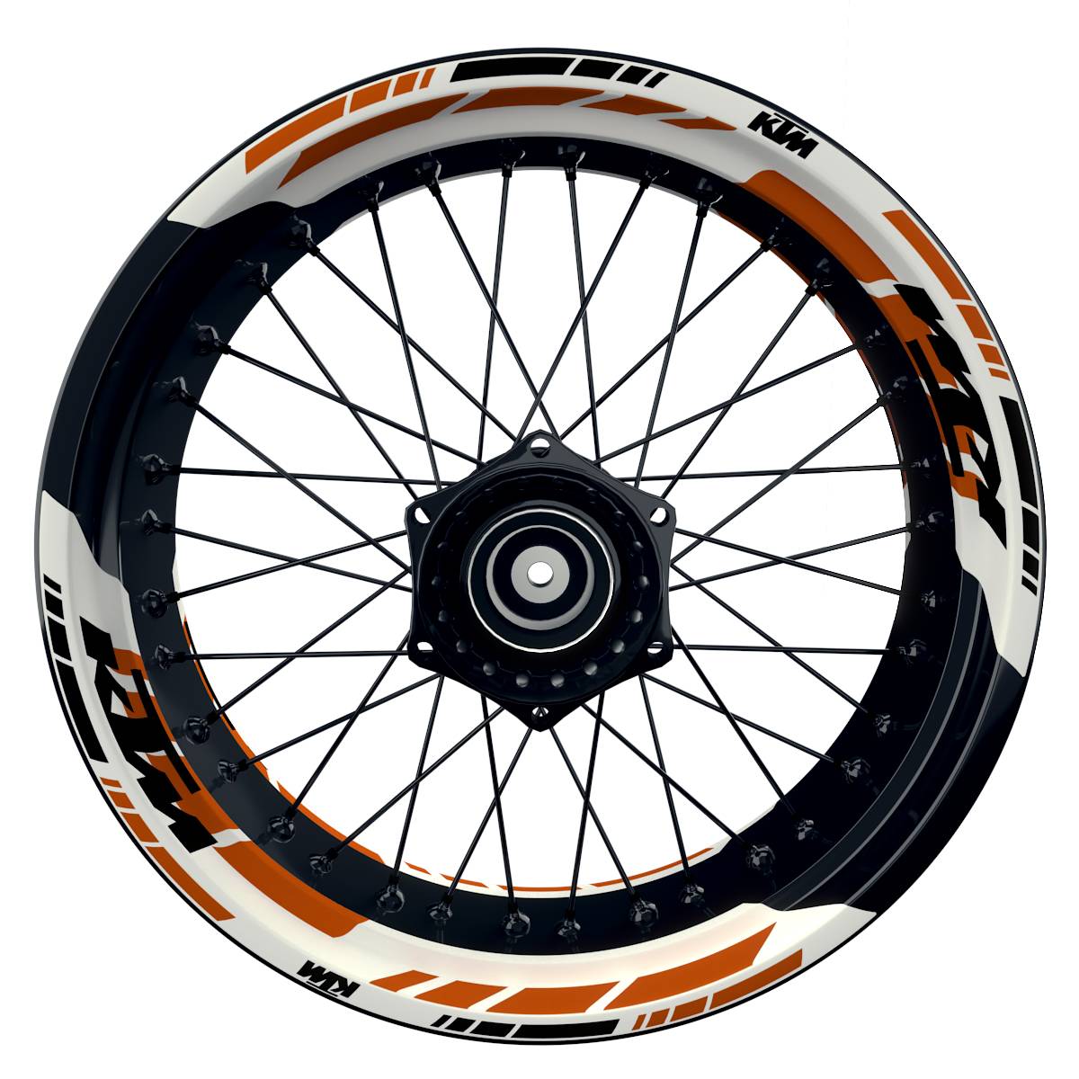 Motorrad Felgenaufkleber Half Spin - KTM GRID2 V2