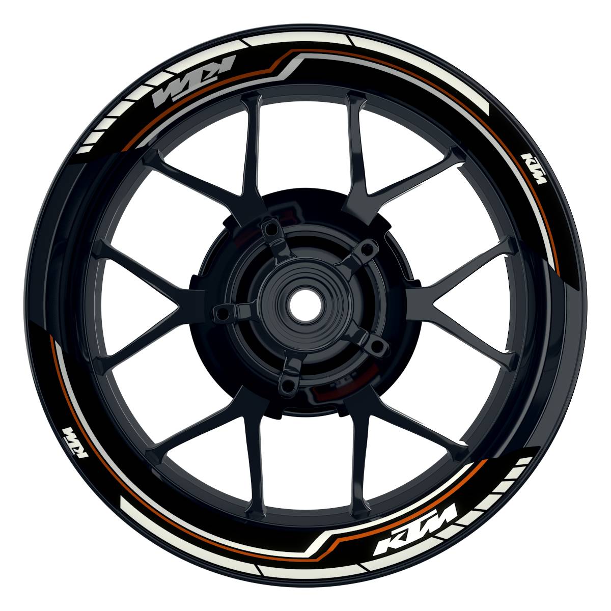 Motorrad Felgenaufkleber Half Spin - KTM Lightning