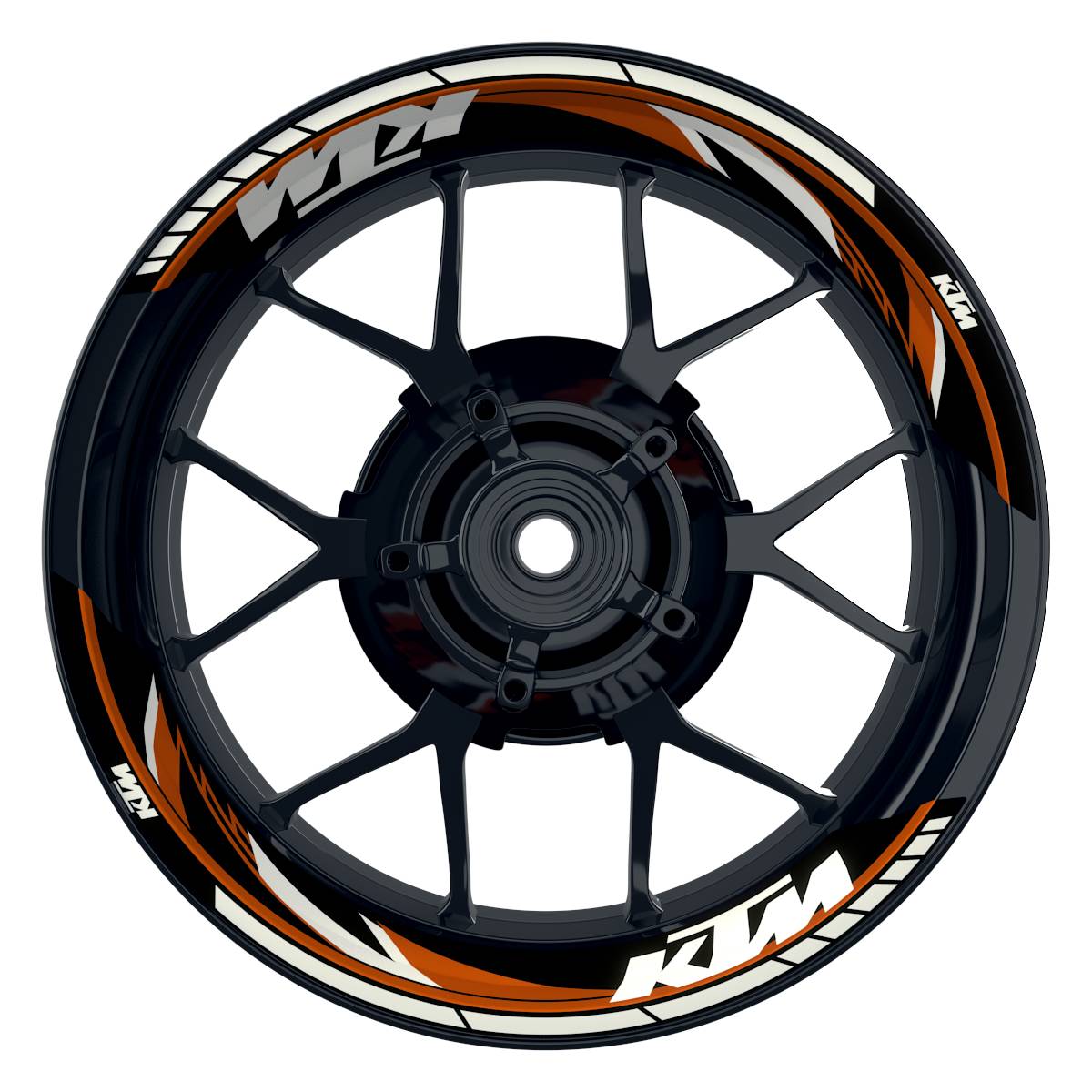 Motorrad Felgenaufkleber Half Spin - KTM Razor