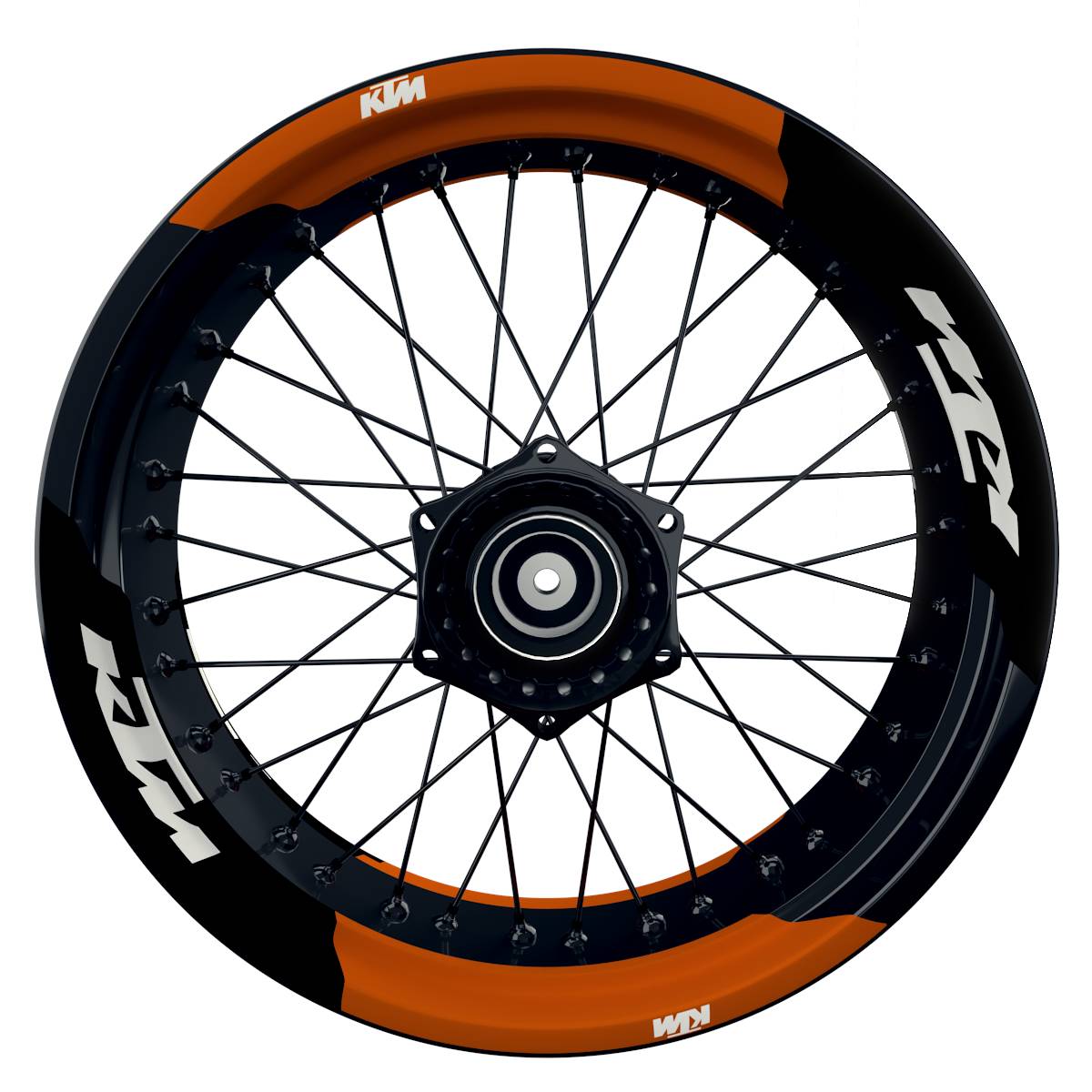 Motorrad Felgenaufkleber Half Spin - KTM Saber