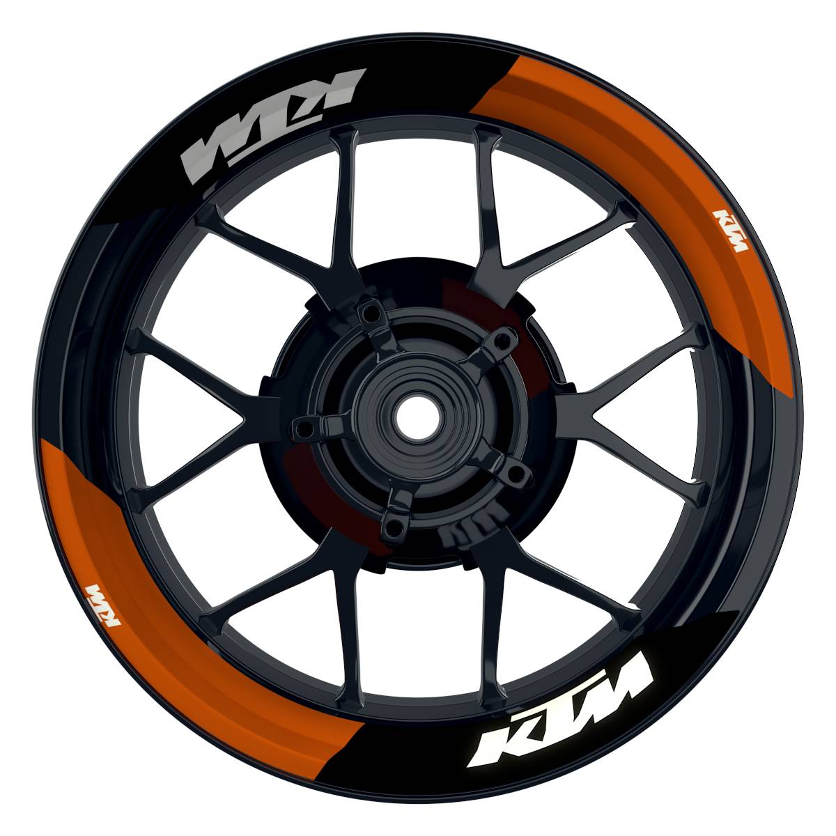 Motorrad Felgenaufkleber Half Spin - KTM Saber