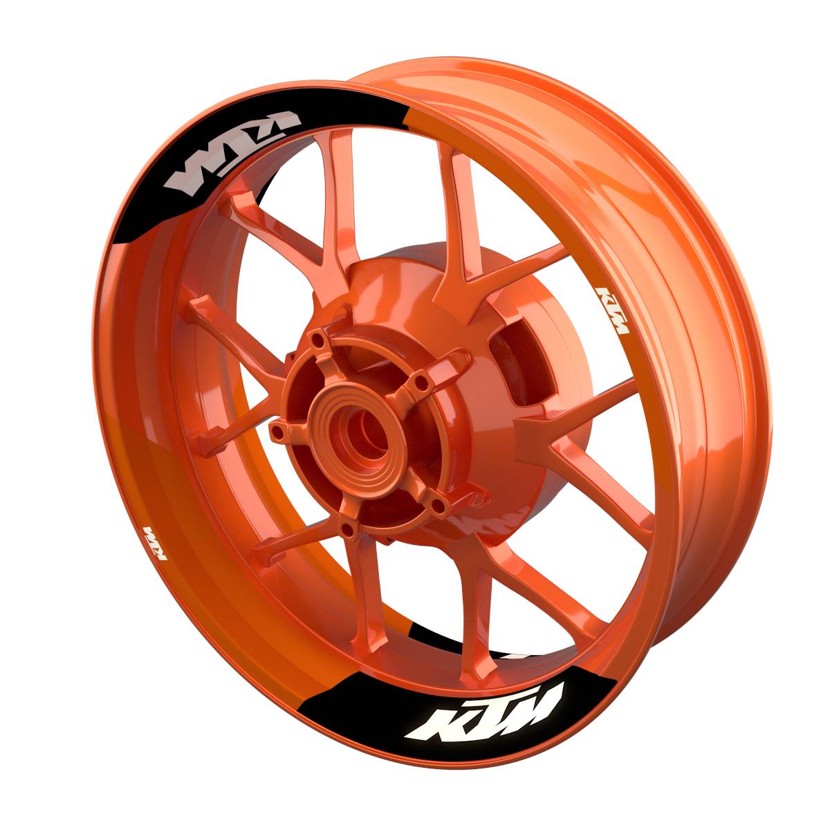 Motorrad Felgenaufkleber 360 Spin - KTM Saber