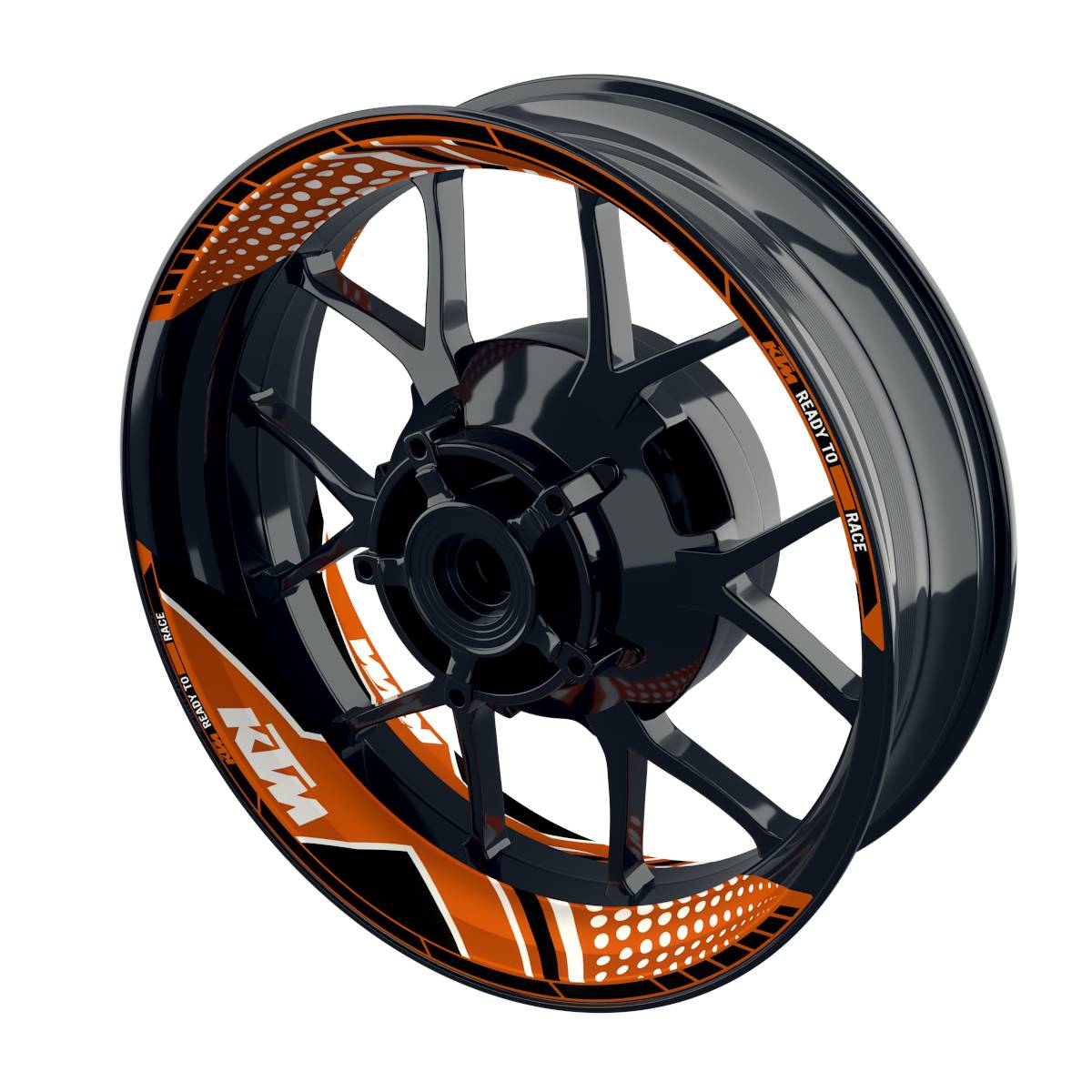 Motorrad Felgenaufkleber Half Spin - KTM Trinity