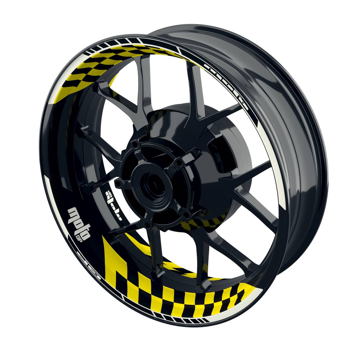 Felgenaufkleber MotoGP GRID1 Premium geteilt gelb
